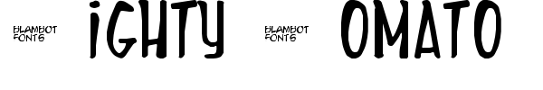 Mighty Tomato font preview